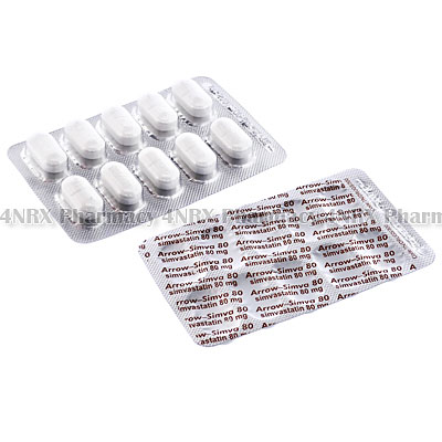 Arrow-Simva (Simvastatin) - 80mg (90 Tablets)